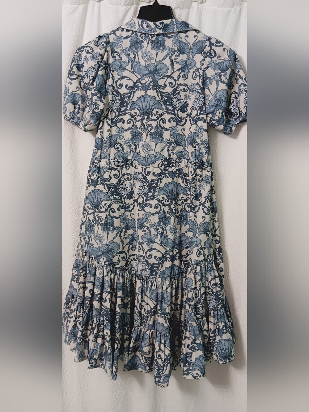 KLEID FOR HER Blue Floral High-Low Button Dress Size S - Picture 7 of 11
